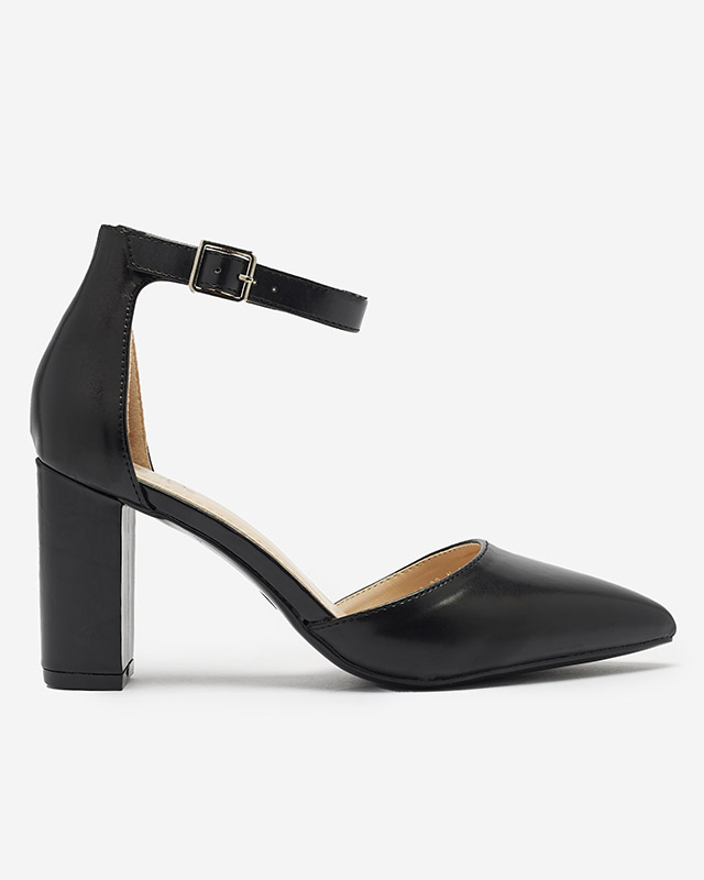 OUTLET Damen Pumps auf einem Pfosten in schwarzer Farbe- Schuhe