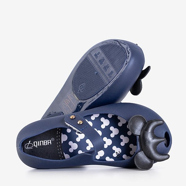 Marineblaues Meliski für Kinder mit Dekorationen von Blanka - Footwear