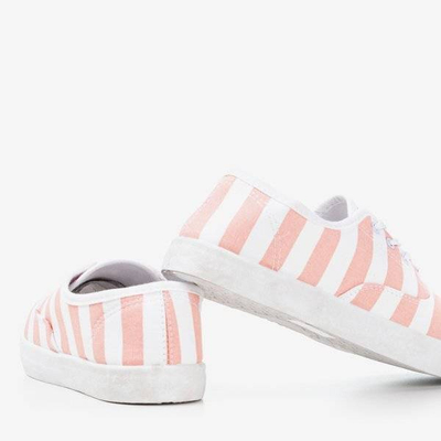 Rosa gestreifte Damenschuhe Anchor - Footwear 1