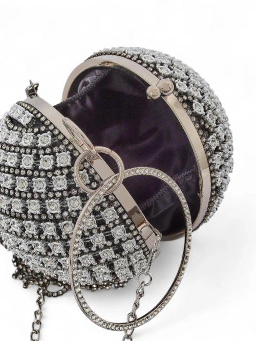 Royalfashion Жіноча сумочка куля з цирконами Velora Bloom