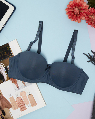 Темно-синій жіночий бюстгальтер на підкладці - Нижня білизна