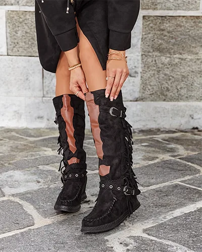 Royalfashion Damenstiefel mit verstecktem Anker Indio