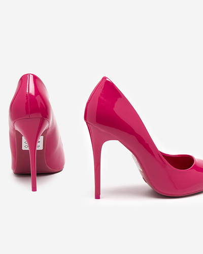 OUTLET Fuchsia lackierte Damenpumps auf hohem Absatz Merika - Kleidung