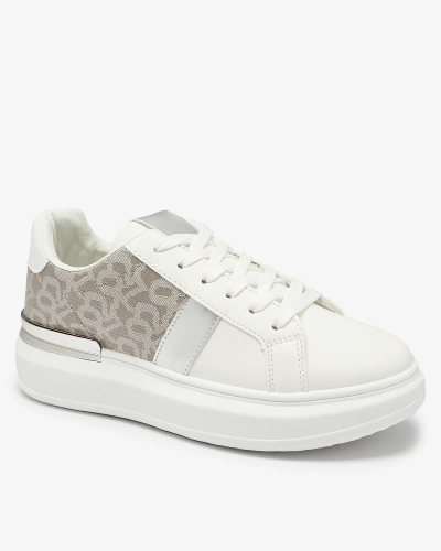 Біло-сріблясті жіночі спортивні кросівки Mlysio- Footwear