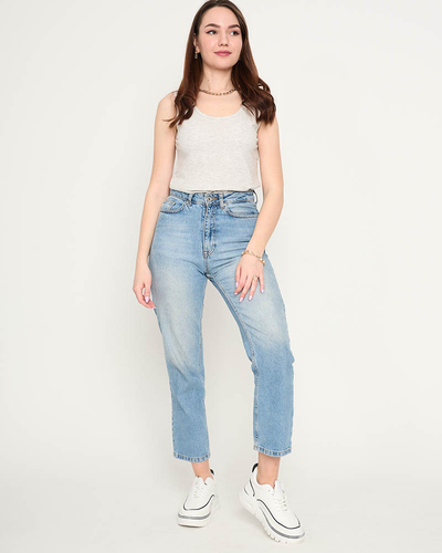 Світло-сірий топ на бретелях PLUS SIZE