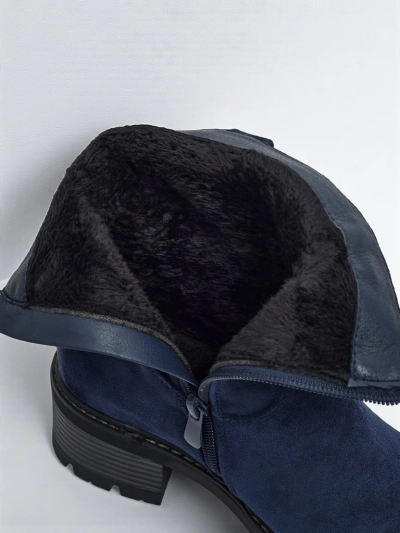 Високі жіночі ботильйони еко замшеві Carmine