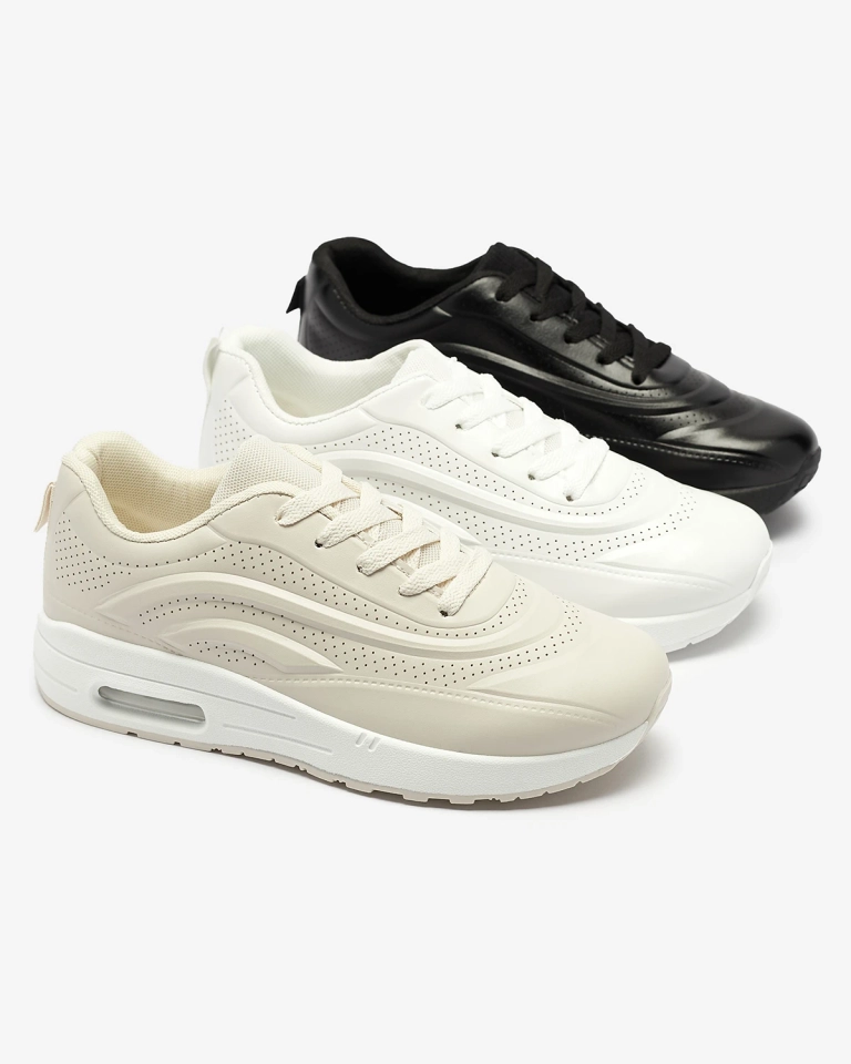 Openwork Damen Sportschuhe in beige Farbe Adetika - Schuhe