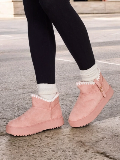 Royalfashion Damen kurze Schneestiefel Ewioz