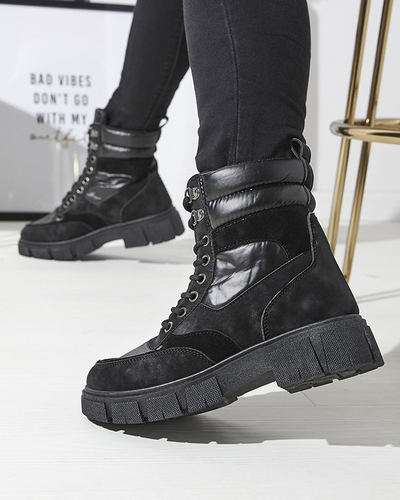 Schwarzer isolierter Damenstiefel Kasemi- Footwear