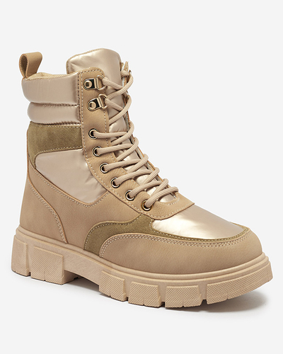 OUTLET Hellbraune unisolierte Damen Trapper Boots Kasemi - Footwear