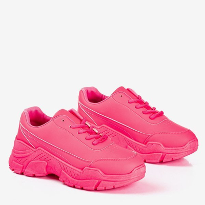 Neonrosa Damen-Sneakers auf einer massiven Lera-Sohle - Schuhe 1