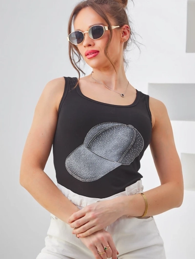 Royalfashion Damen Baumwollunterhemd mit Cap