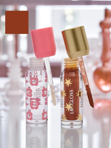 Glitzer Lipgloss und farbloser 2-in-1 Lipgloss Soft Blush