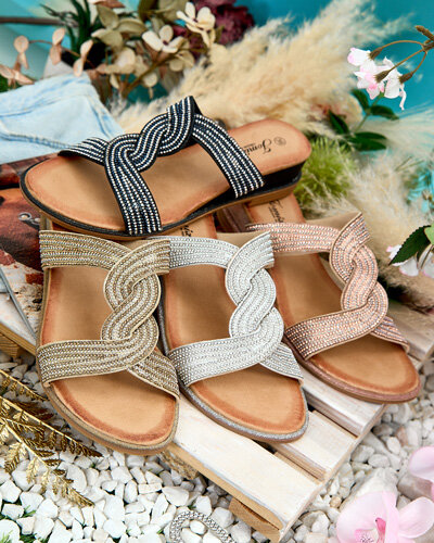 Royalfashion Damen Aorra Flip-Flops mit niedrigem Absatz