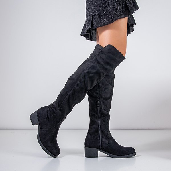 Schwarze Alvira Kniestiefel für Damen Schuhe - Main Image