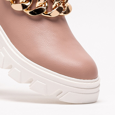 Rosa Damenstiefel mit Kette Tenkay - Footwear
