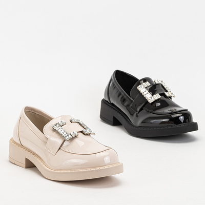 Beige Damenschuhe mit Larri-Kristallen - Schuhe