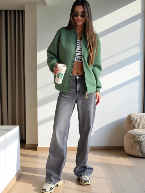 Royalfashion Зиперна бомбер куртка