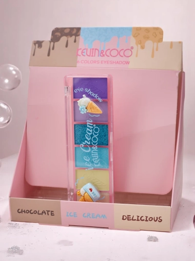 Kevin&Coco Palette 6 Lidschatten mit Glitzer Ice Cream