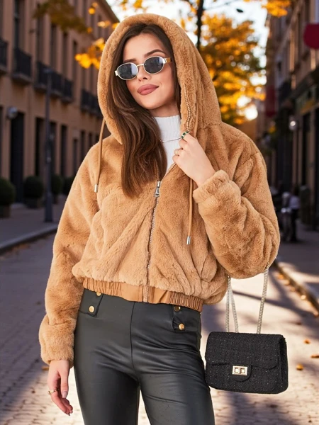 Royalfashion Damen Kunstpelzjacke