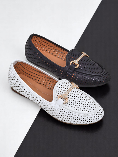 Royalfashion Rafalle Damen-Loafer mit Lochmuster