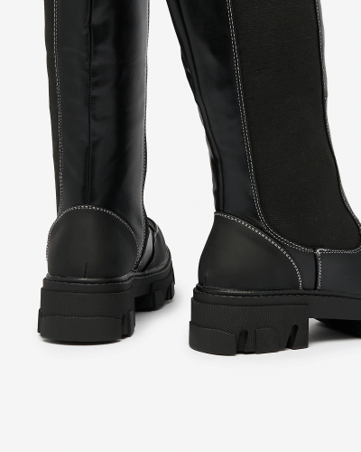 Royalfashion Halbhoher Damenstiefel in schwarz Blyss