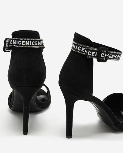 Damensandale mit hohem Absatz in Schwarz Opassa - Footwear