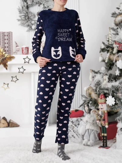 Royalfashion Damen-Pyjamas a'la Polar Happy Sweet Dream