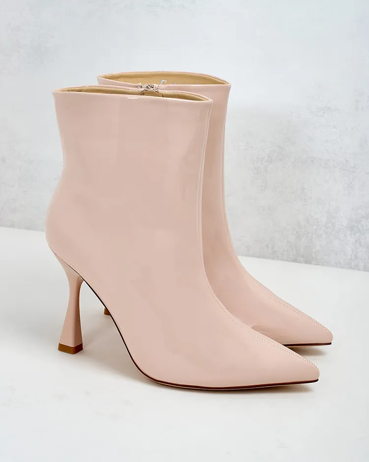 Royalfashion Loori lackierte Damenstiefel mit Stiletto-Absatz