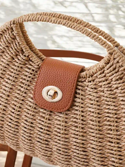 Royalfashion Kleine Korbtasche im Koffer-Stil