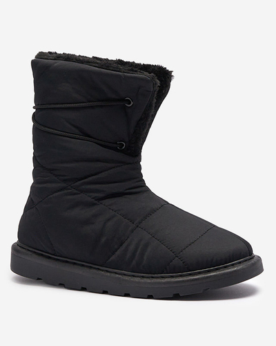 Damenstiefeletten Luna Schwarz Stoff Warm für den Winter