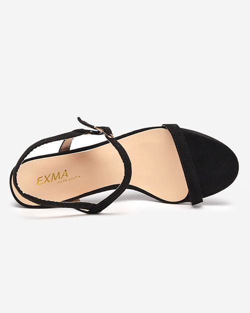 Чорні босоніжки на стійкі, Usopi - Взуття