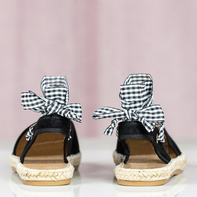 Schwarze Espadrilles mit offenem Absatz Papavero - Footwear