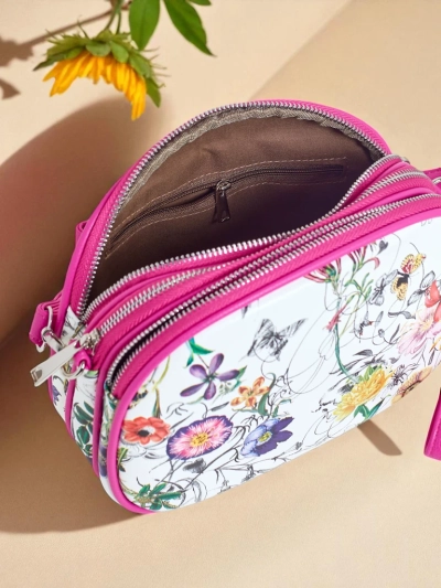 Royalfashion Kleine Damenhandtasche aus Ökoleder Floriana