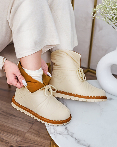 Royalfashion Damen-Schlupf-Schneestiefel in Beige Nevonsis