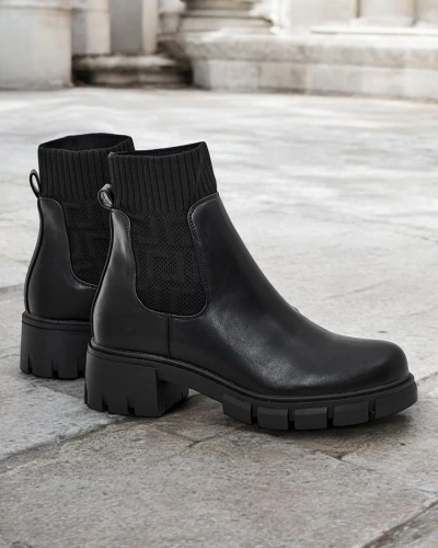 Royalfashion Damen Slip-On Knöchel Stiefel Domixo