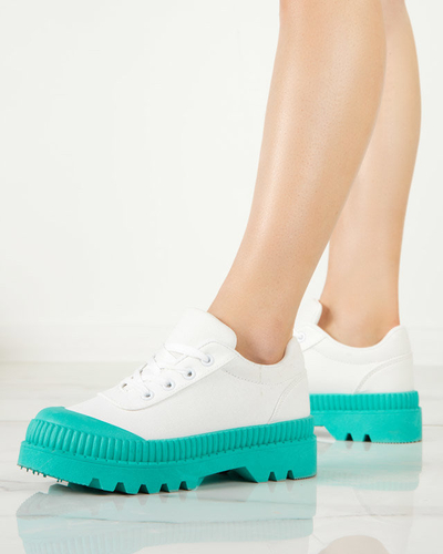 OUTLET Damen Sneaker weiß mit grüner Sohle Comp - Footwear