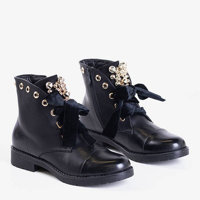 Schwarze Taschen mit Havelte-Dekor - Schuhe