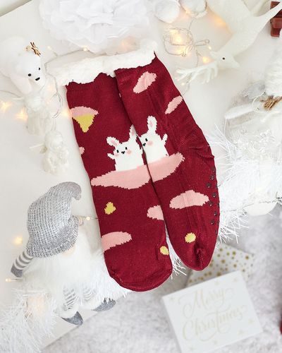 Royalfashion Damen Wintersocken mit Weihnachtsmuster