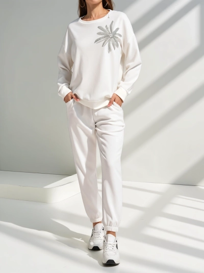 Royalfashion Damen Viskose-Set mit einem Blumenmotiv