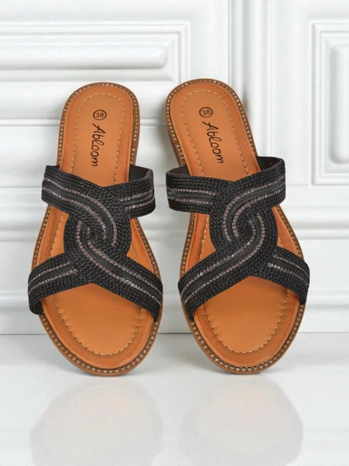 Royalfashion Жіночі шльопанці плетені Woven Breeze