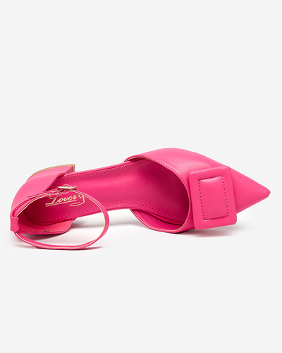Fuchsiafarbene Damenpumps mit flachen Absätzen Beriji - Schuhe