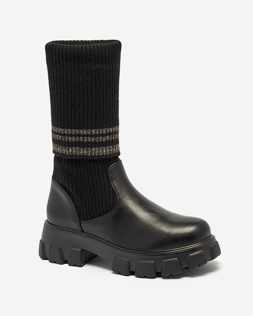 Чорні високі жіночі чоботи Alerpi