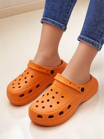 Royalfashion Damen Durchbrochene Gummi Flip-Flops Dellosa