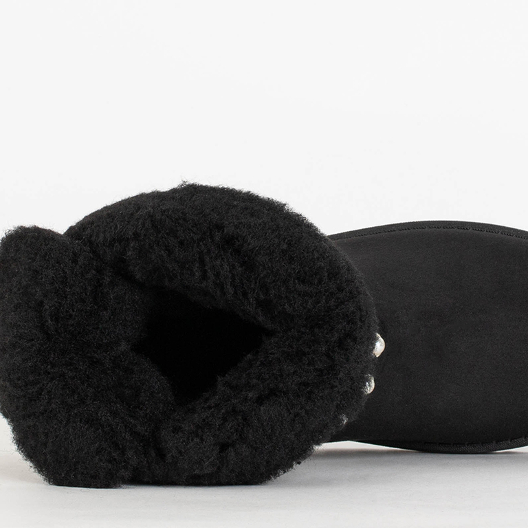 Schwarze Damen-Schneestiefel mit Himini-Band - Schuhe