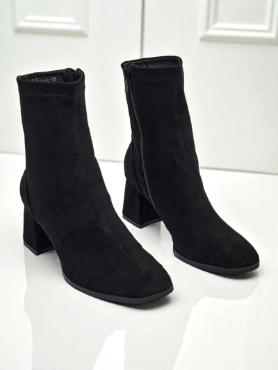 Damen Stiefeletten Evron aus Wildlederimitat mit Blockabsatz