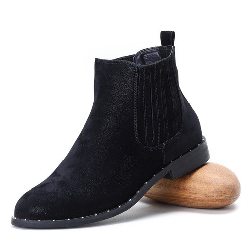 Czarne botki Audria- Obuwie