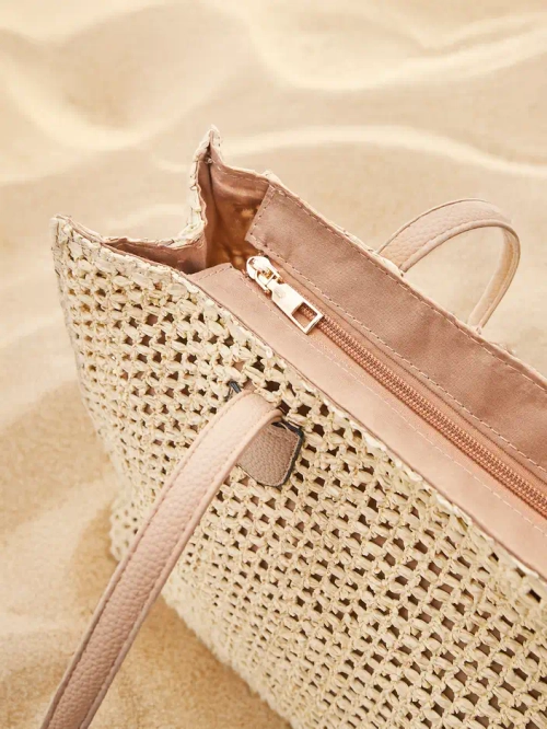 Royalfashion Велика жіноча солом'яна сумка на літо