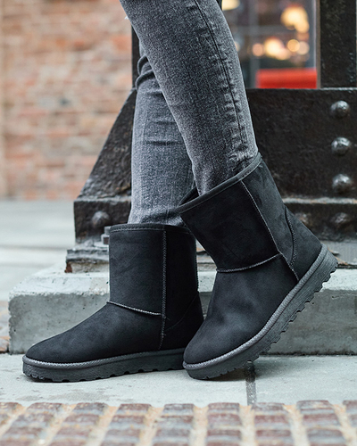 Isolierte Damen-Schneestiefel aus Öko-Wildleder in Schwarz Xetik - Footwear