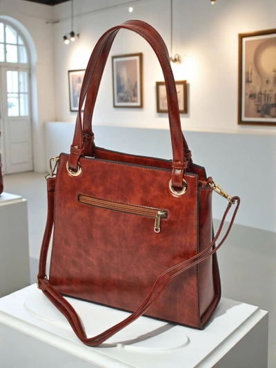 Damen Shopper Handtasche aus Öko-Leder Silent Raven